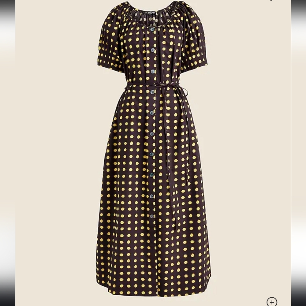 J. Crew Black and White Polka Dot Midi Dress - Picture 3 of 8